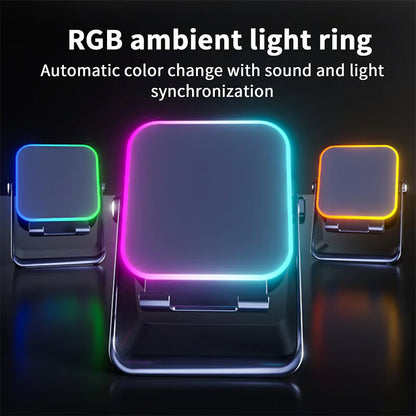 🔥New Year Special Offer sale – up to 50% off🎶📱 5-in-1 Wireless Induction Speaker with Adjustable Phone Stand