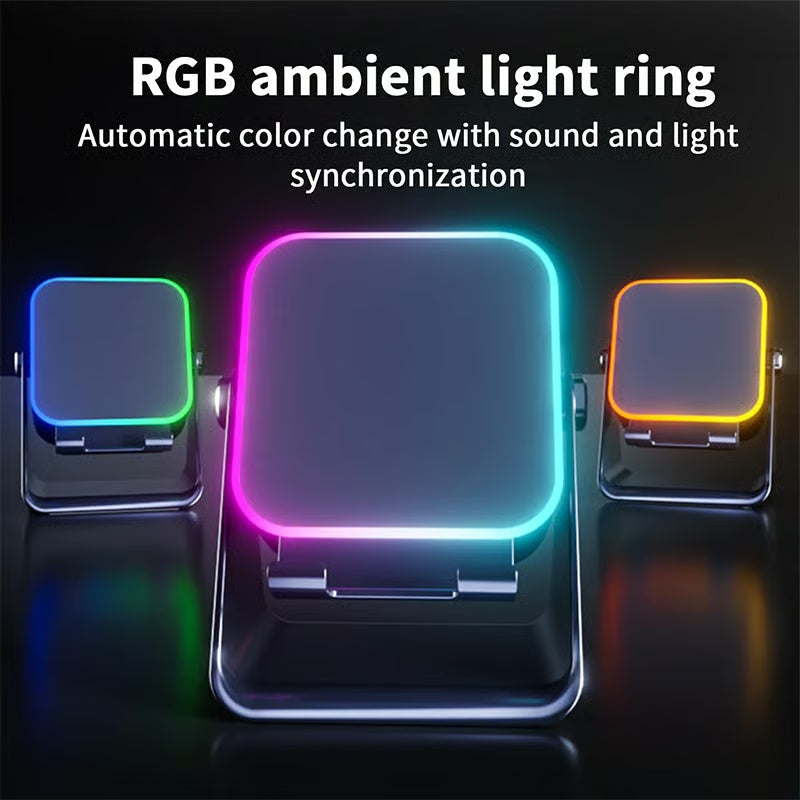 🔥New Year Special Offer sale – up to 50% off🎶📱 5-in-1 Wireless Induction Speaker with Adjustable Phone Stand