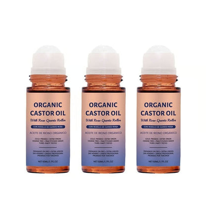 Organic Golden Castor Oil Roll-On with Rose Quartz
