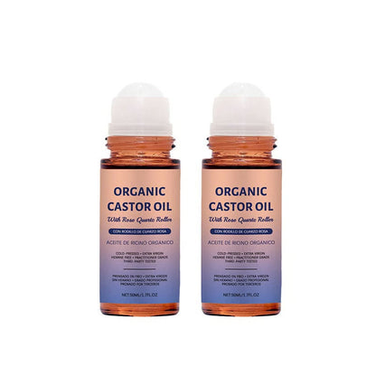 Organic Golden Castor Oil Roll-On with Rose Quartz