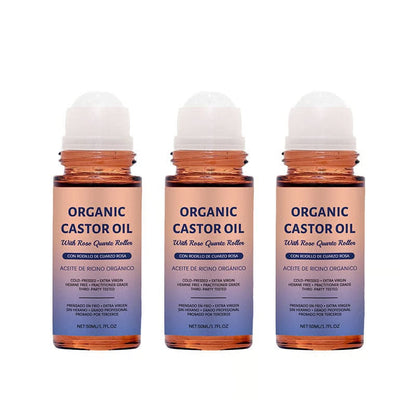 Organic Golden Castor Oil Roll-On with Rose Quartz