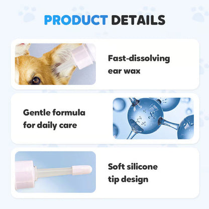 ✨ Pet Ear Cleaner - Gentle Formula with Soothing Aloe for Dogs & Cats, Prevents Infections & Odor 🌿👂