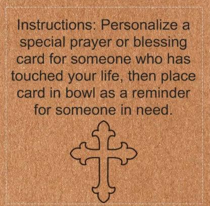 Prayer Bowl Dough Bowl Cross religious gifts