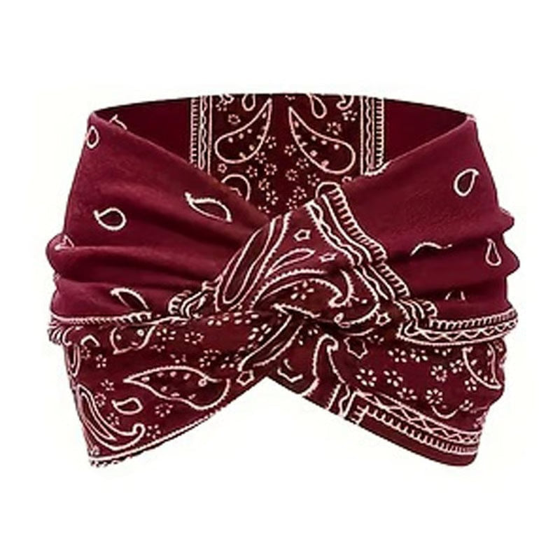 Printed cross yoga headband