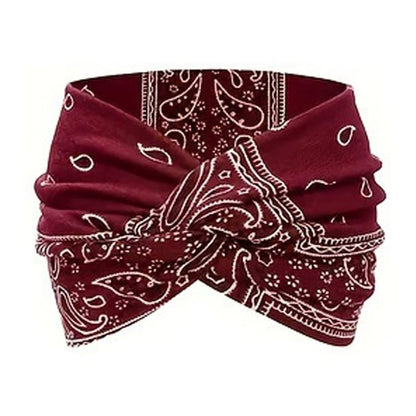 Printed cross yoga headband
