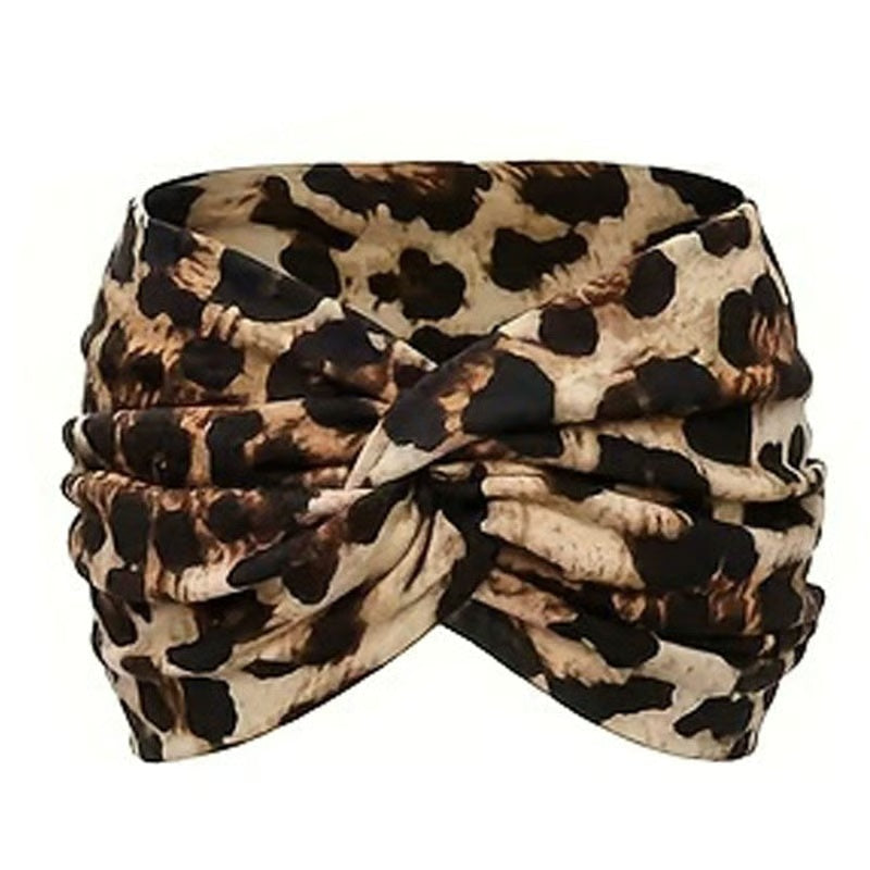 Printed cross yoga headband