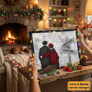 Custom Old Couple Street Sign Canvas / Poster - Personalized Anniversary Wall Art for Couples