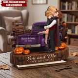 "You and Me We Got This" Personalized Halloween Couple Wooden Plaque - Spooky Custom Anniversary Keepsake Gift for Wife & Husband