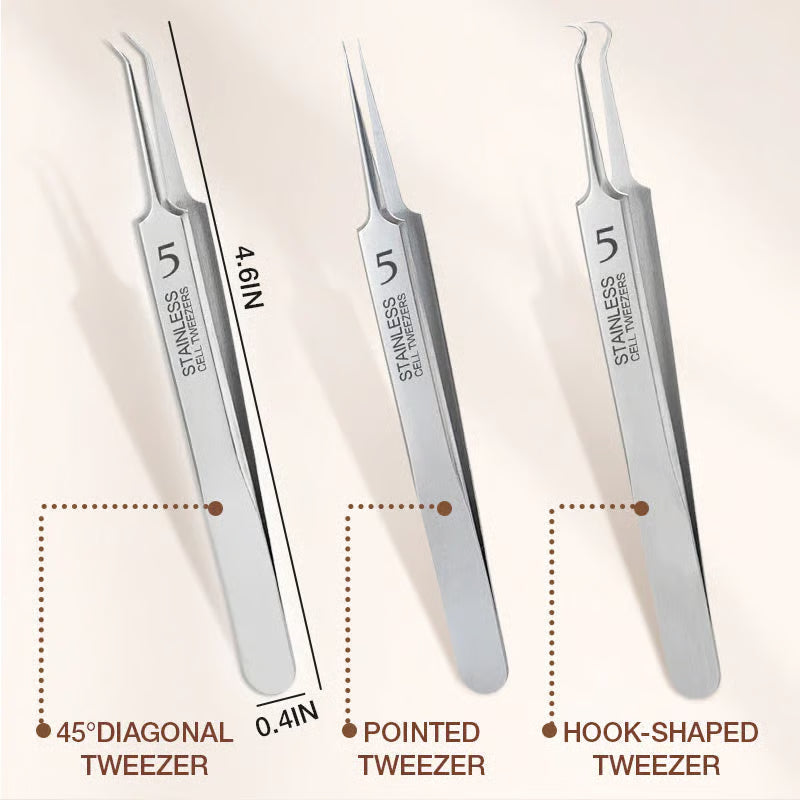 Professional Beauty Salon Tweezers | 2026 New Year Launch 50% OFF | Precision Slant & Pointed Tips for Brows & Lashes | Essential for Makeup Artists & Home Kits 🎆✨