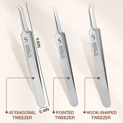 Professional Beauty Salon Tweezers | 2026 New Year Launch 50% OFF | Precision Slant & Pointed Tips for Brows & Lashes | Essential for Makeup Artists & Home Kits 🎆✨