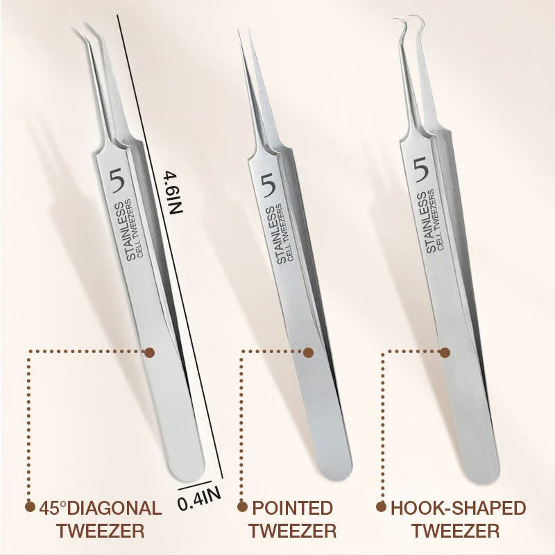 Professional Beauty Salon Tweezers | 2026 New Year Launch 50% OFF | Precision Slant & Pointed Tips for Brows & Lashes | Essential for Makeup Artists & Home Kits 🎆✨