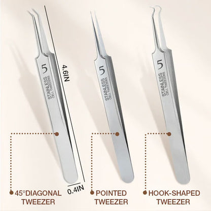 Professional Beauty Salon Tweezers | 2026 New Year Launch 50% OFF | Precision Slant & Pointed Tips for Brows & Lashes | Essential for Makeup Artists & Home Kits 🎆✨