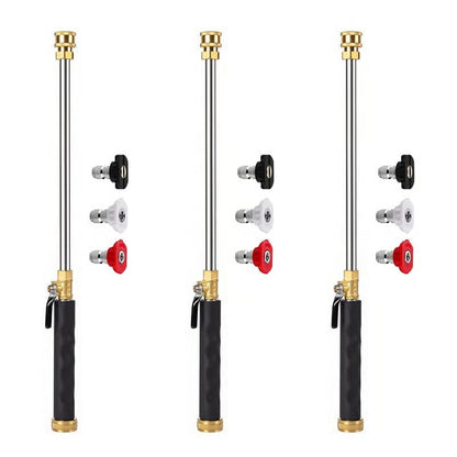 Professional Three-Nozzle Power-Boosting Garden Hose High-Pressure Washer Wand
