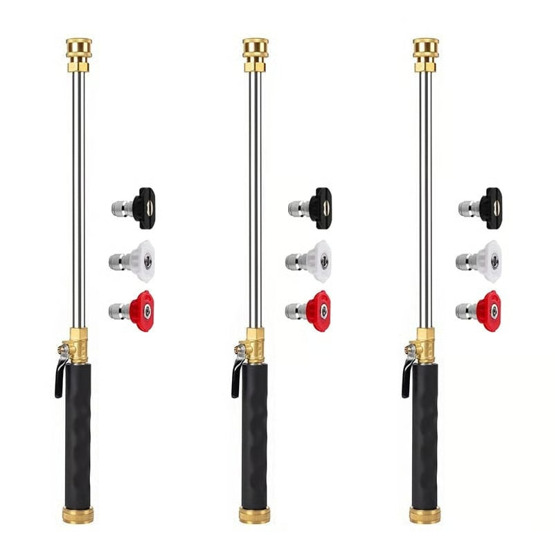 Professional Three-Nozzle Power-Boosting Garden Hose High-Pressure Washer Wand