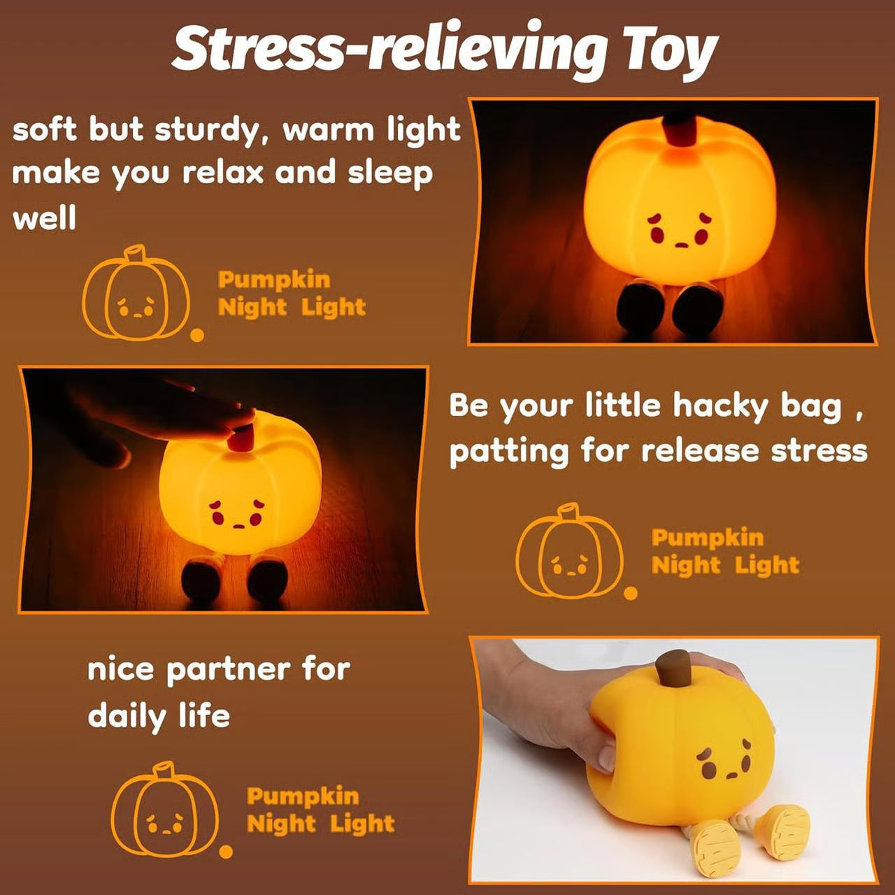 🎃Pumpkin Silicone Pat Light