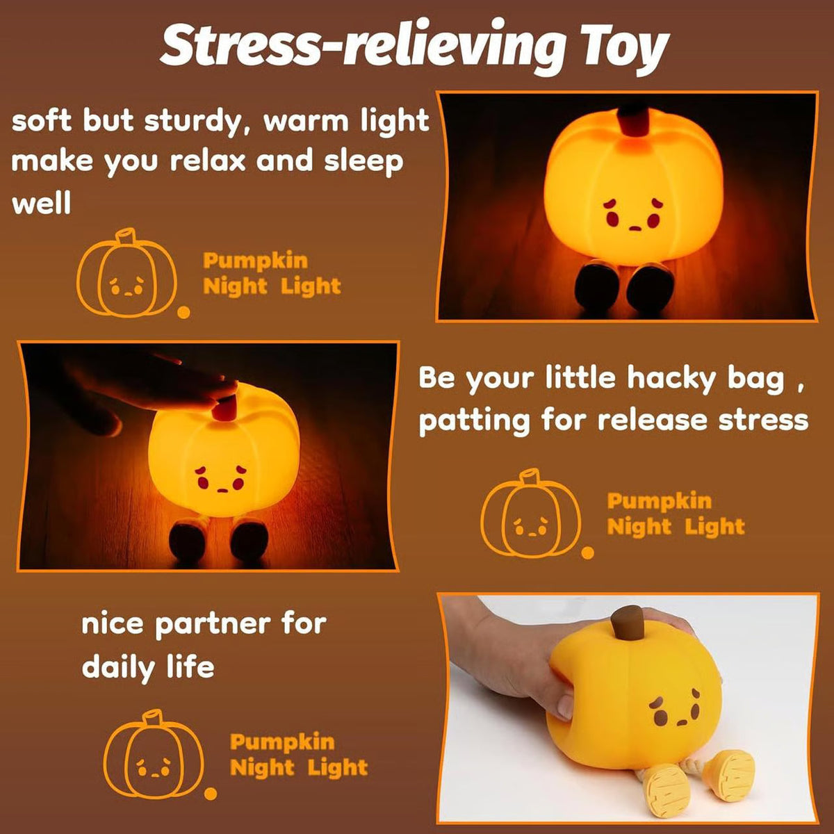 🎃Pumpkin Silicone Pat Light