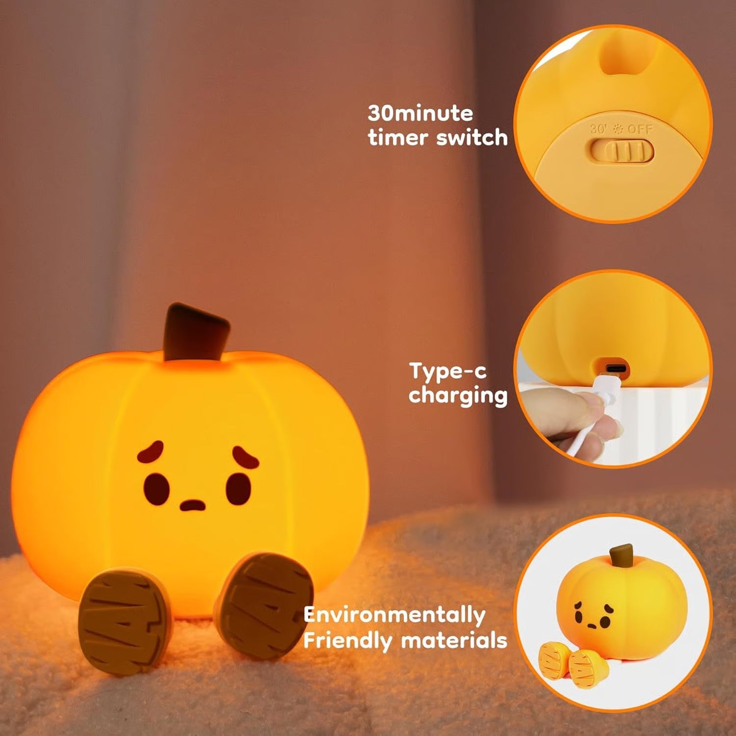🎃Pumpkin Silicone Pat Light