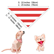 Holiday Red and White Striped Matching Family Christmas Pajamas-Dog Pajamas Included