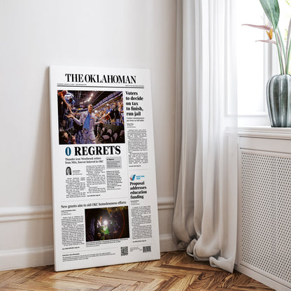 Russell Westbrook 0 Regrets Front Page Wall Art