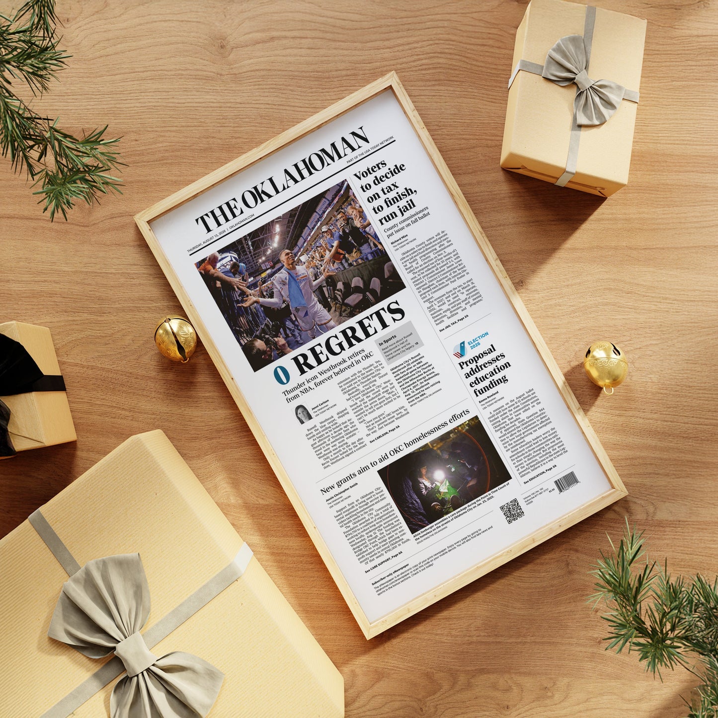 Russell Westbrook 0 Regrets Front Page Wall Art