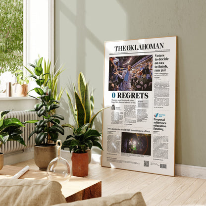 Russell Westbrook 0 Regrets Front Page Wall Art