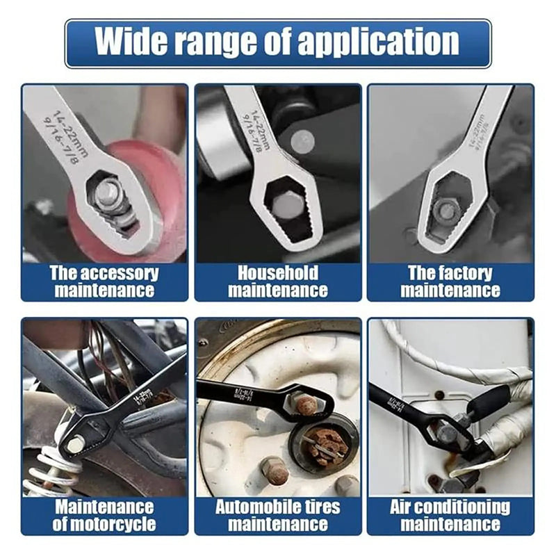 Multi-Function Self-Adjusting Dual Head Wrench