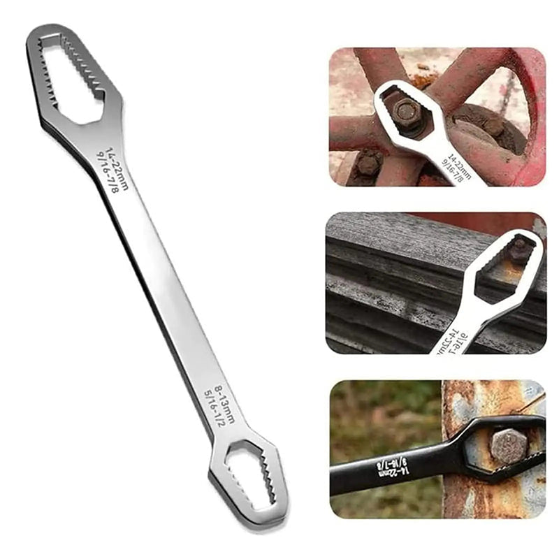 Multi-Function Self-Adjusting Dual Head Wrench