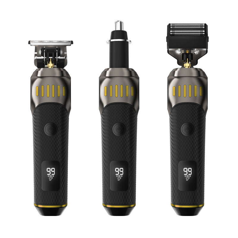 ⏳LIMITED TIME: 50% OFF! 🏆Luxe 3-in-1 Professional Men’s Grooming Set – T-Blade Trimmer, Foil Shaver & Nose Trimmer – With LED Display & USB Rechargeable