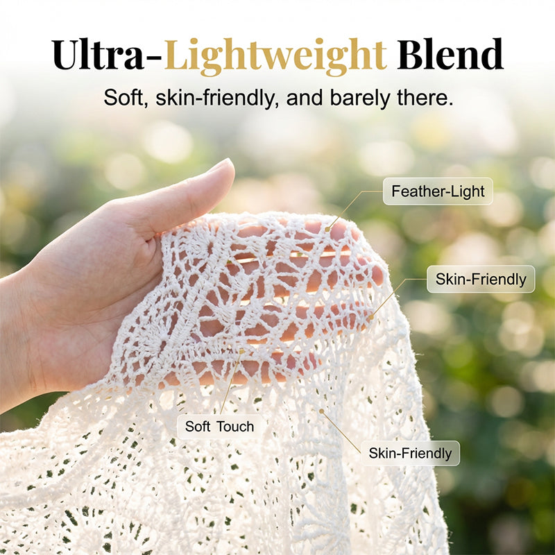 👒 🌊 Women's Vintage-Inspired Lace Cover-Up Blouse – Flare Sleeves. Bohemian Beachwear 🌸