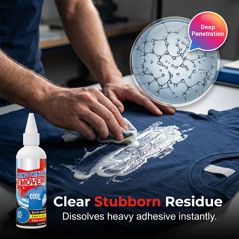 Clothing Print Remover Heat Transfer Logo and Adhesive Cleaner