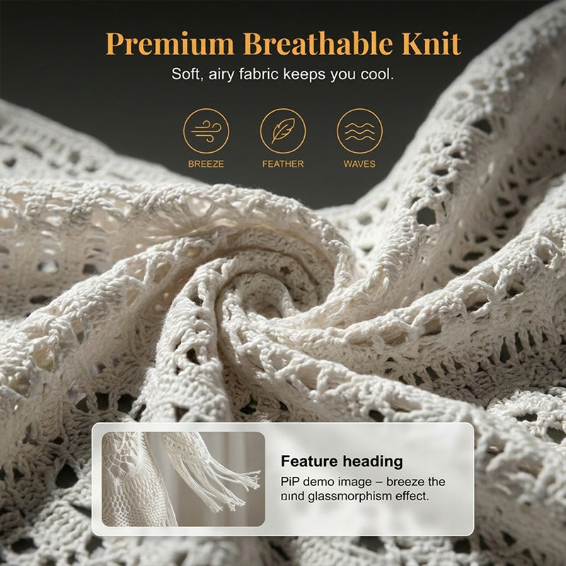 👙 NU 51% KORTING! 🌊 Boheemse gehaakte strandcover-up met kwastjes – Luchtig. soepel vallend & boho-chic – perfect voor aan het zwembad. op het strand of op zomervakantie – met verstelbare pasvorm 🧶