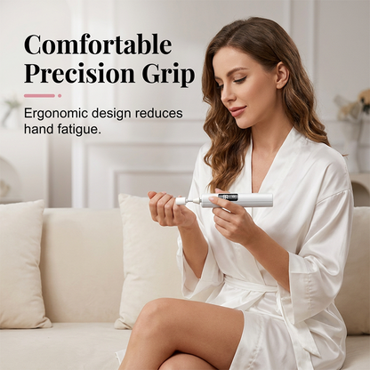 Professional Electric Nail Polisher – Smooths thick nails. 99-speed display. Multiple heads for shaping & buffing. Salon at home! 🌟💎