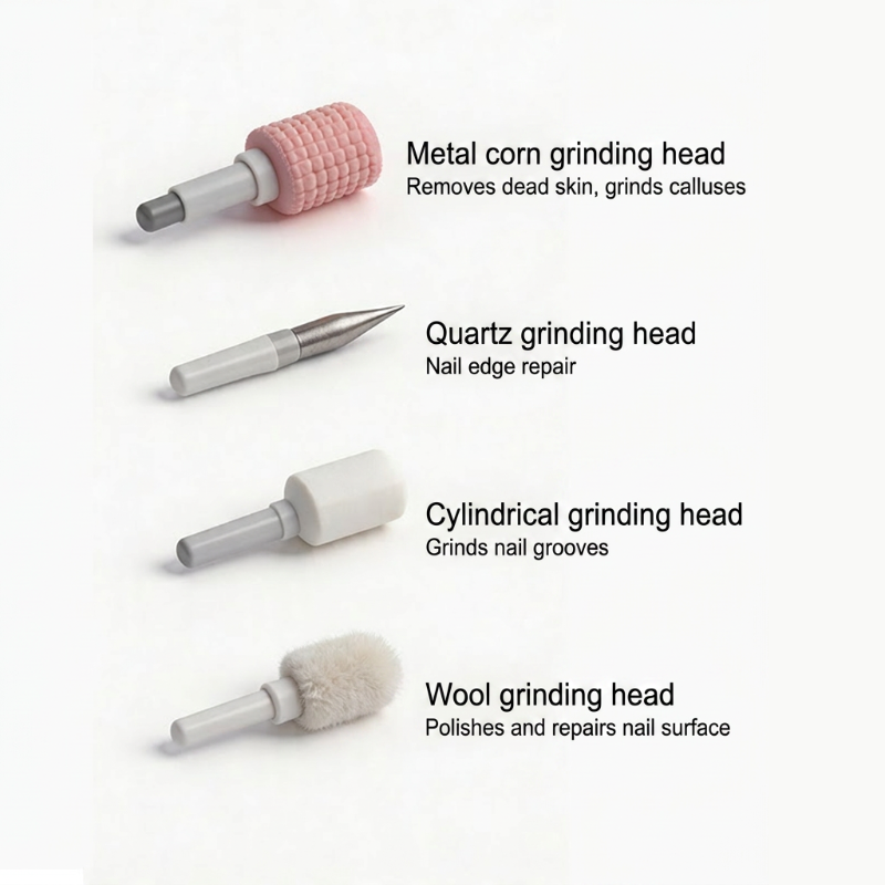 Professional Electric Nail Polisher – Smooths thick nails. 99-speed display. Multiple heads for shaping & buffing. Salon at home! 🌟💎