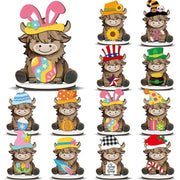 Interchangeable Wooden Seasonal Animal Decor