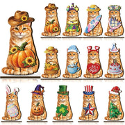 Interchangeable Wooden Seasonal Animal Decor