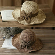 🌸 Retro Bow Summer Straw Hat