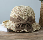 🌸 Retro Bow Summer Straw Hat