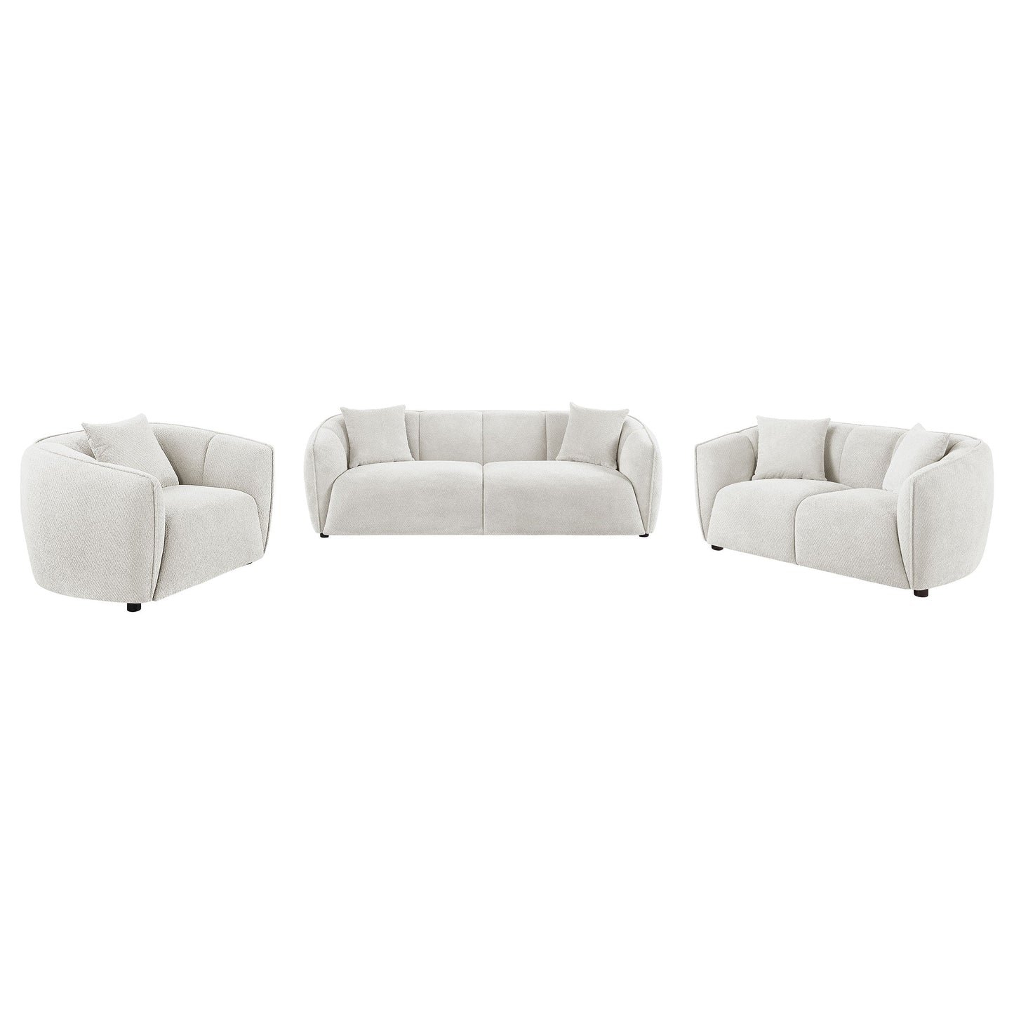 Aleisha 3-piece Fabric Upholstered Sofa Set Sand
