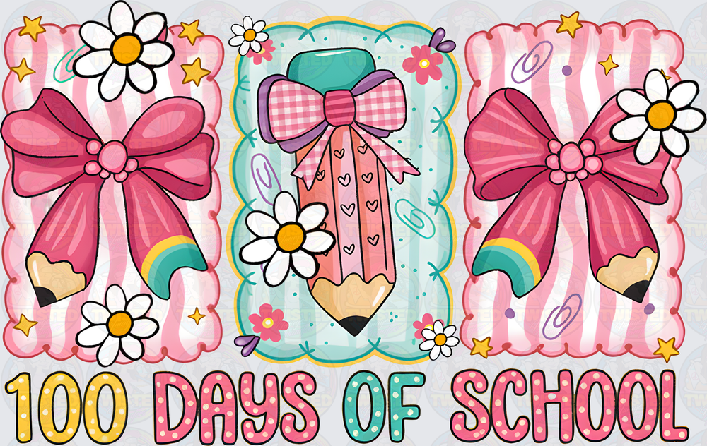 100 Days of School With Bows