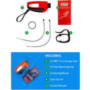 2-in-1 Emergency Window Breaker & Seatbelt Cutter — Lifetime Warranty