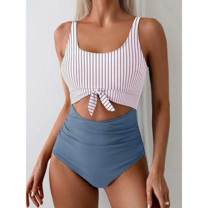 👙Women's One Piece Swimsuit Tummy Control Slimming Bathing Suit Cutout Tie Knot Swimwear