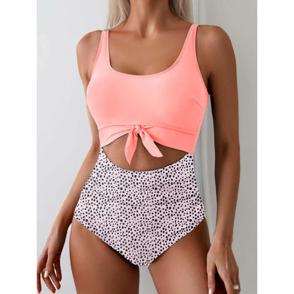 👙Women's One Piece Swimsuit Tummy Control Slimming Bathing Suit Cutout Tie Knot Swimwear